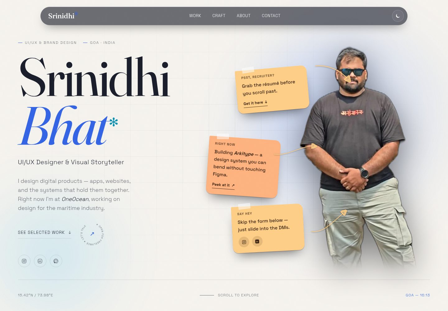 srinidhi-bhat-portfolio 网站模板截图