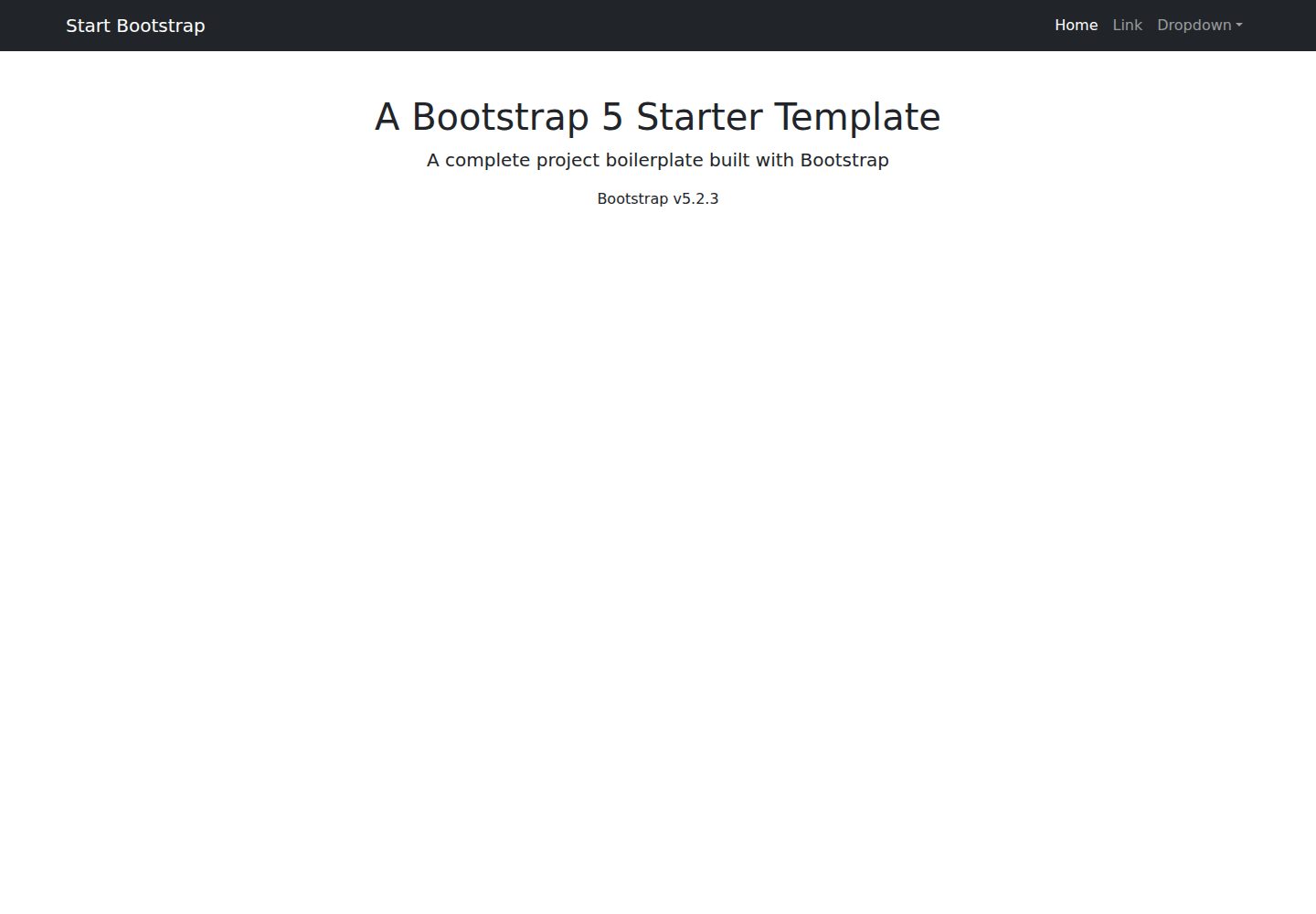 startbootstrap-bare 网站模板截图