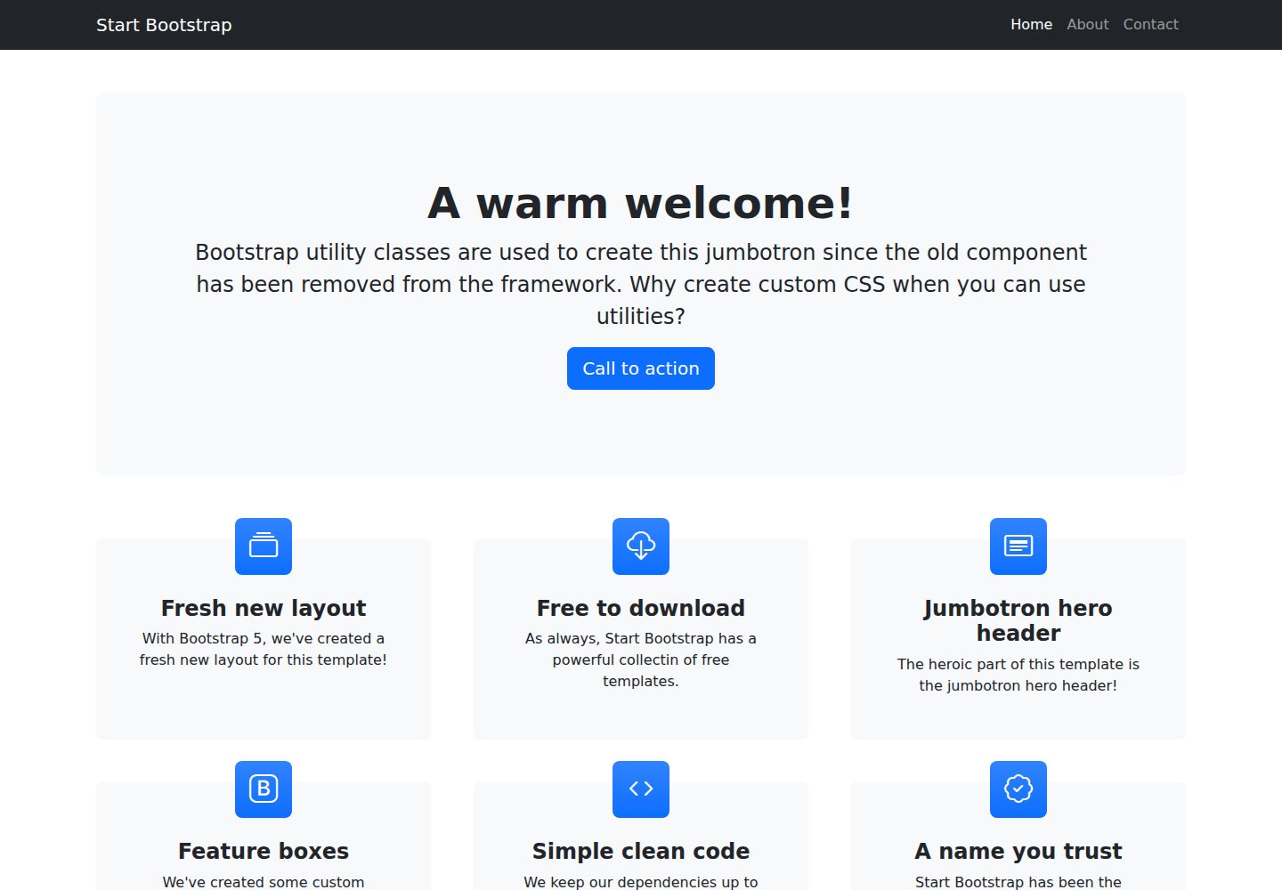 startbootstrap-heroic-features 网站模板截图
