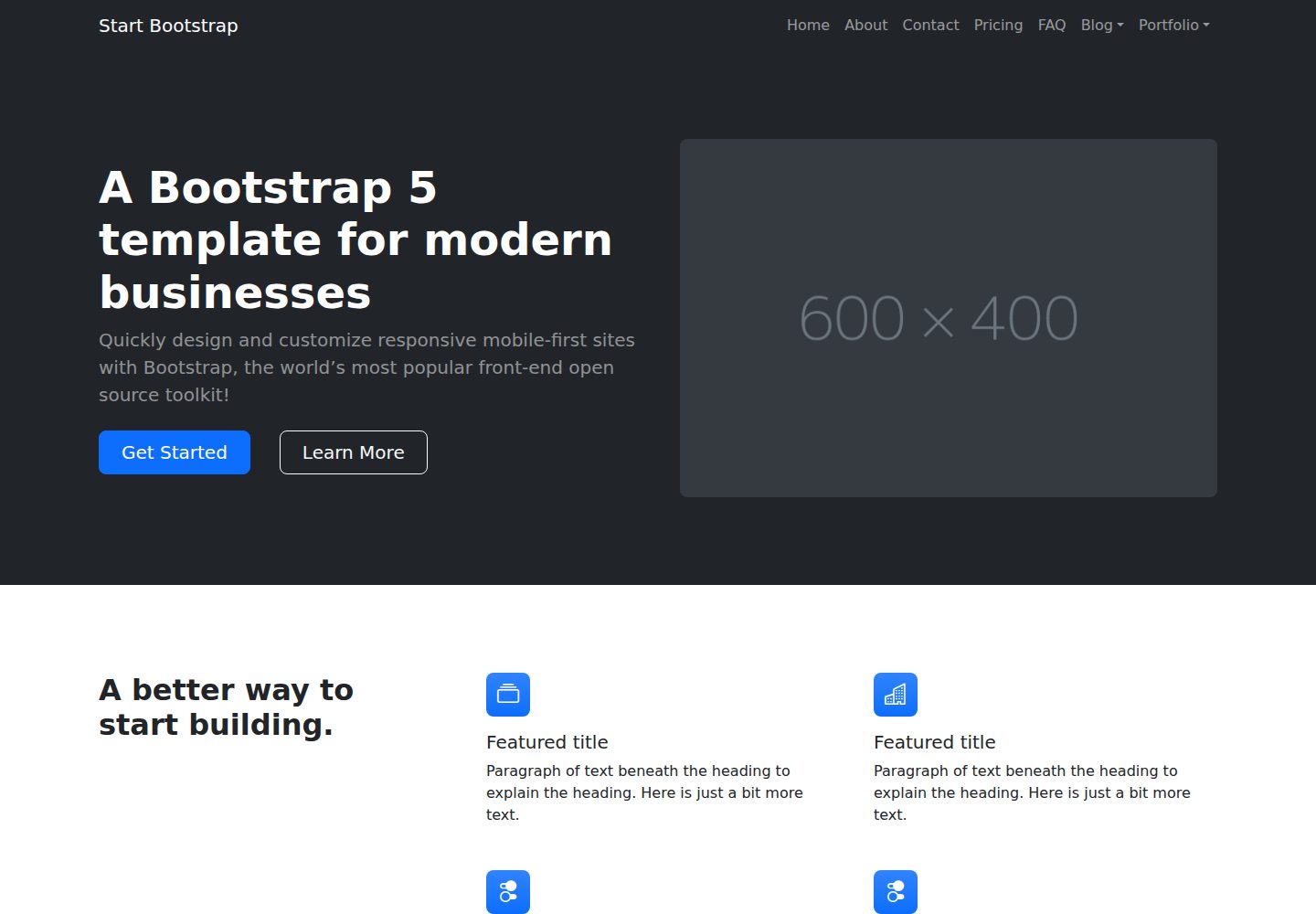 startbootstrap-modern-business 网站模板截图