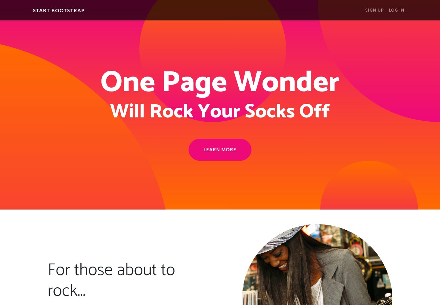 startbootstrap-one-page-wonder 网站模板截图