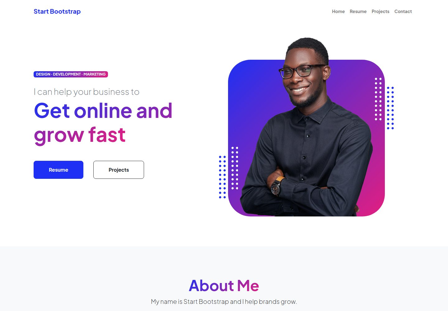 startbootstrap-personal 网站模板截图