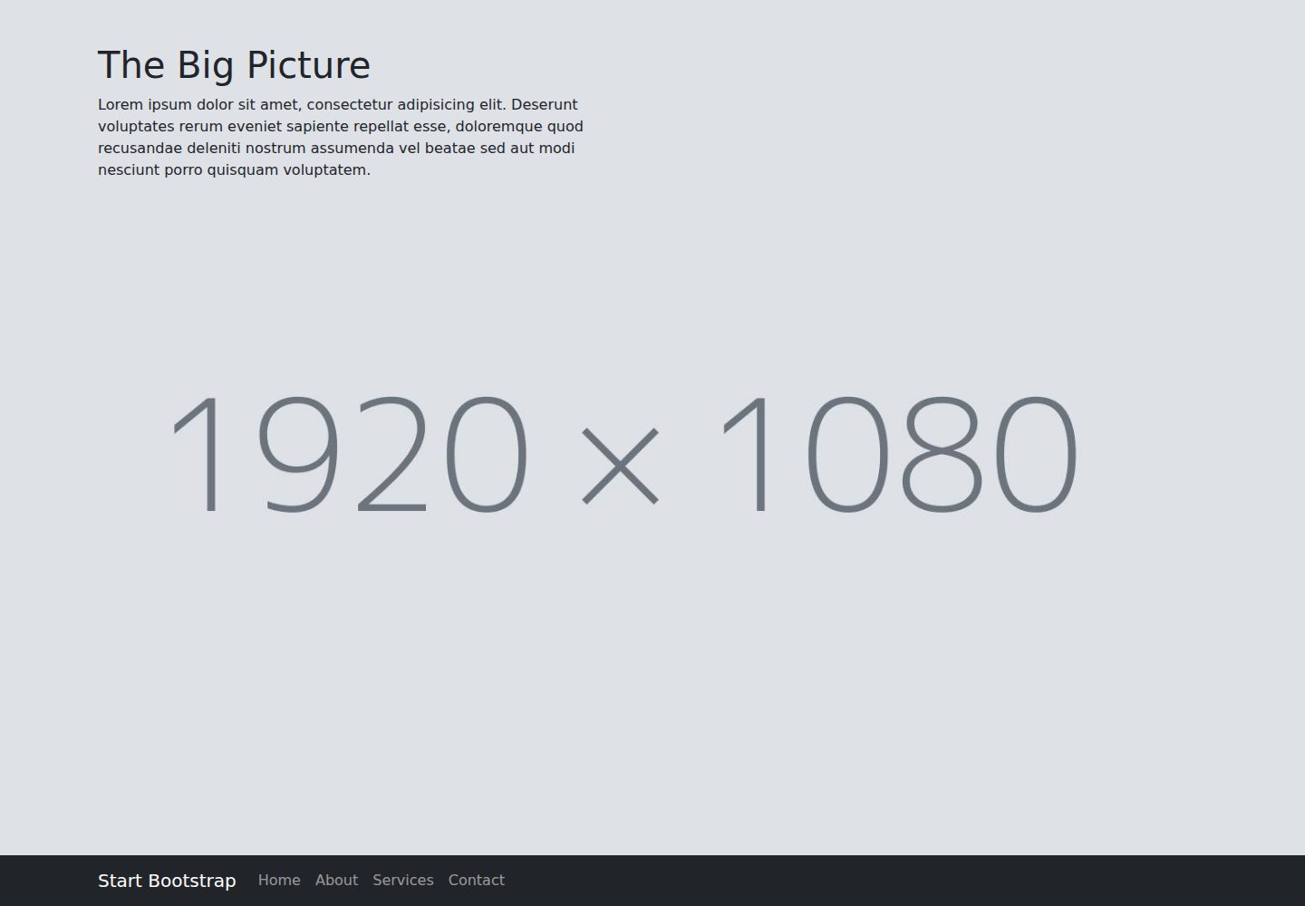 startbootstrap-the-big-picture Website Template Screenshot