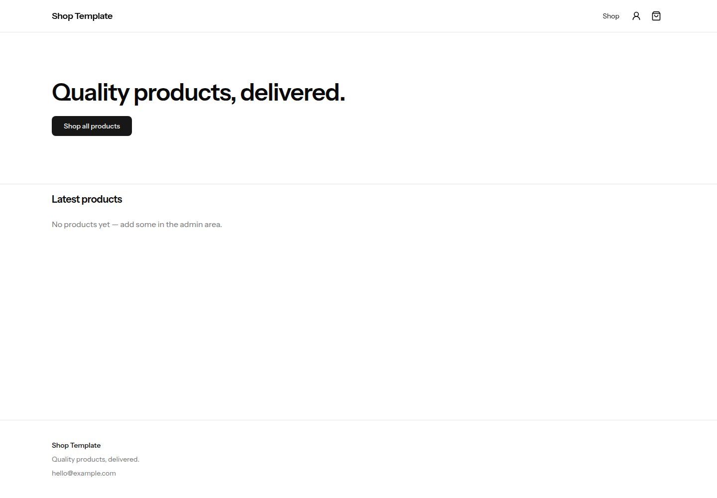 shop-template · Desktop homepage
