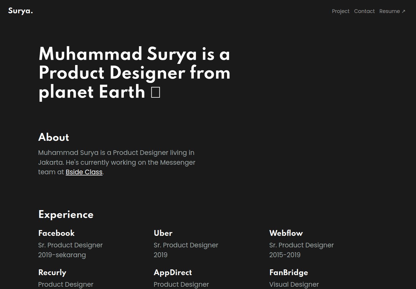dark-portfolio 网站模板截图