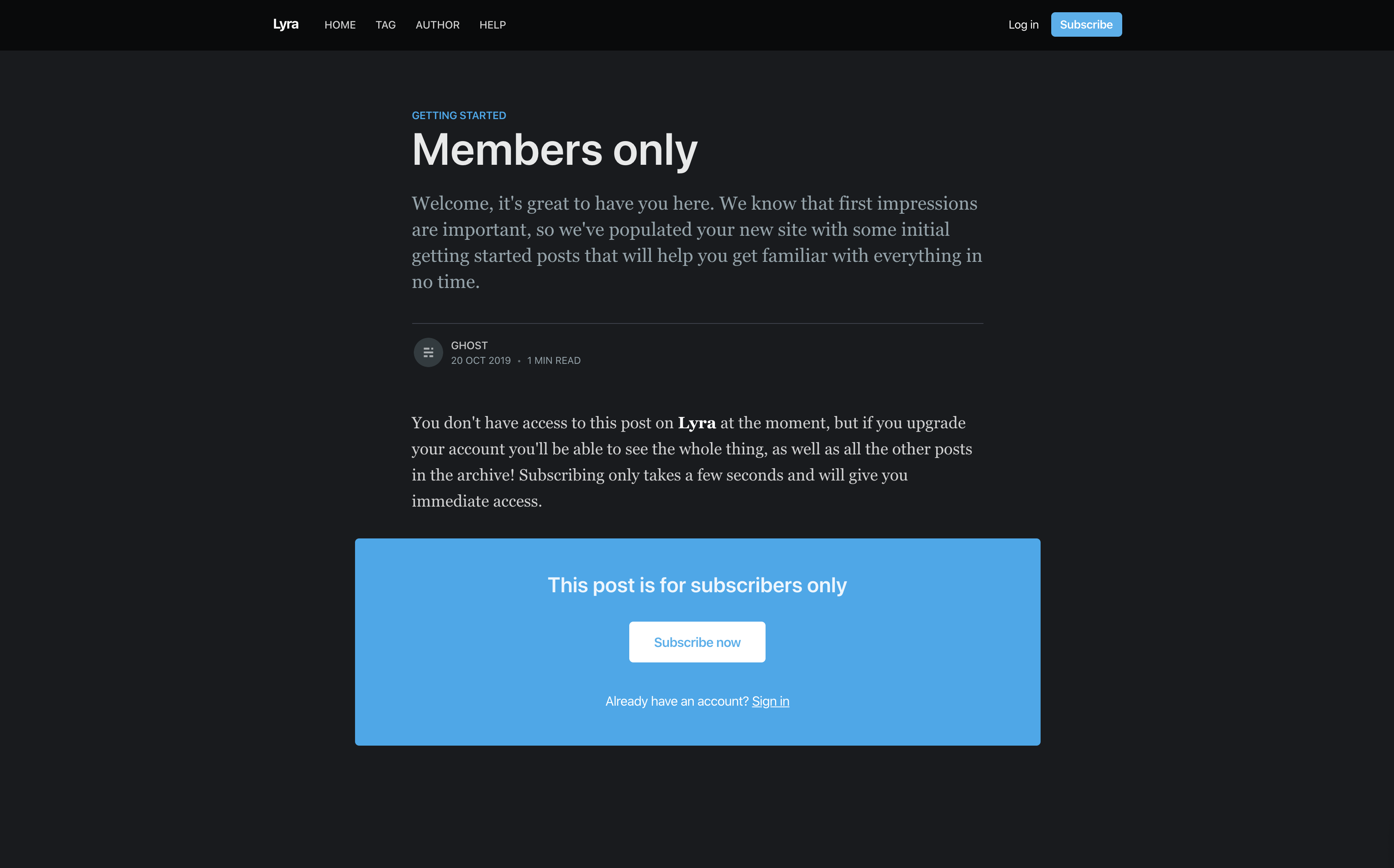charlottetheme · Author preview