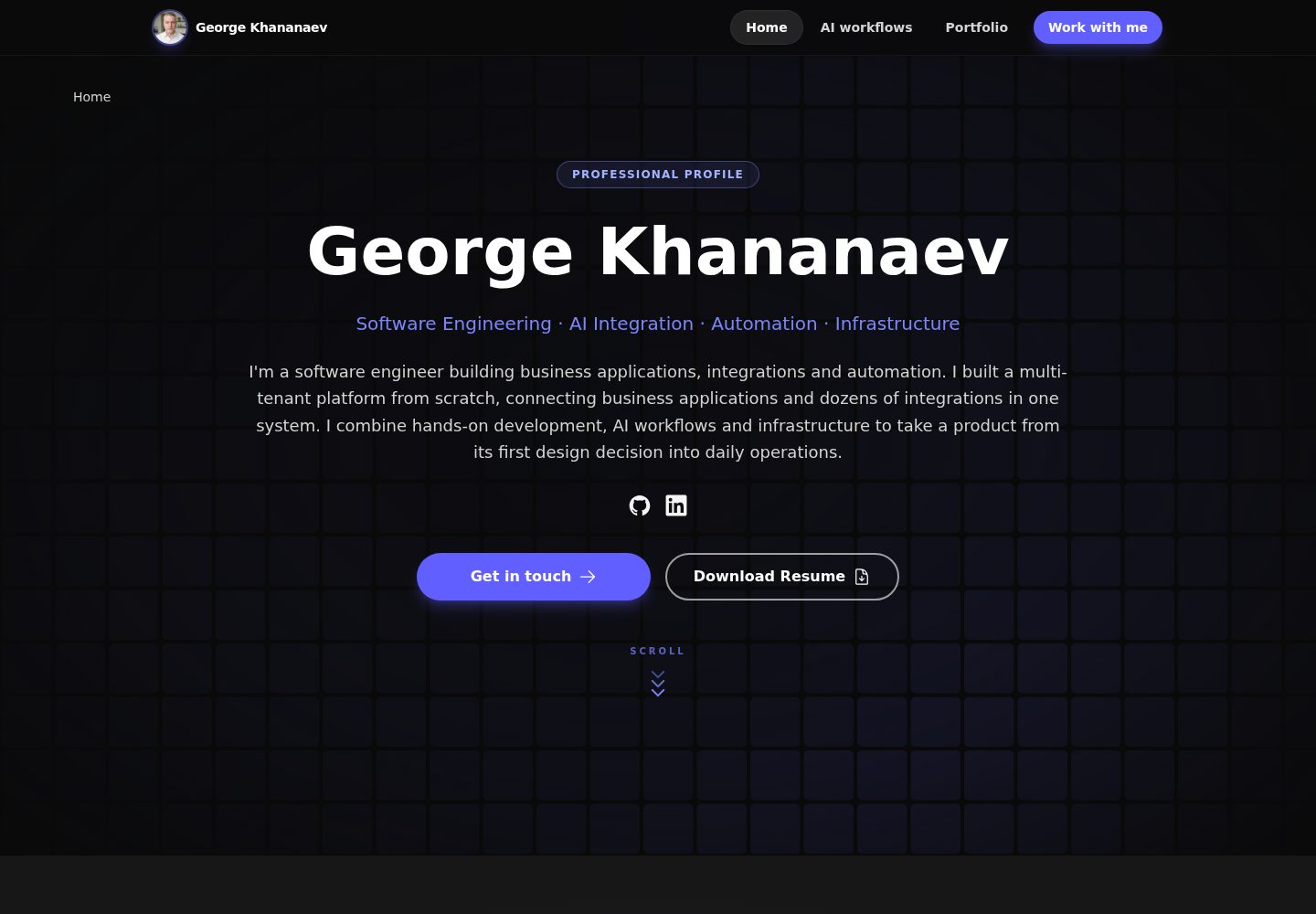 resume-website 网站模板截图