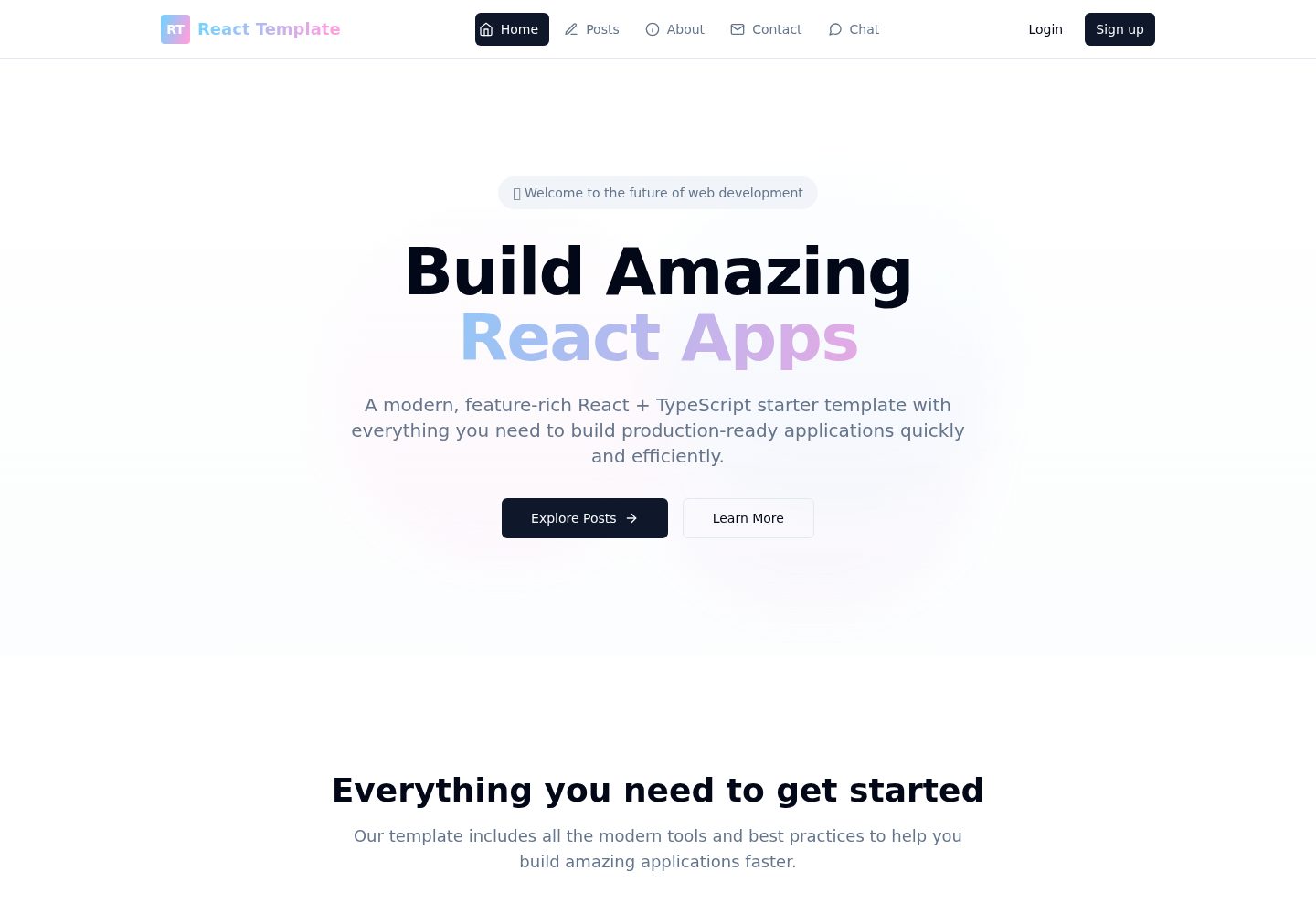 react-typescript-starter · 桌面端首页