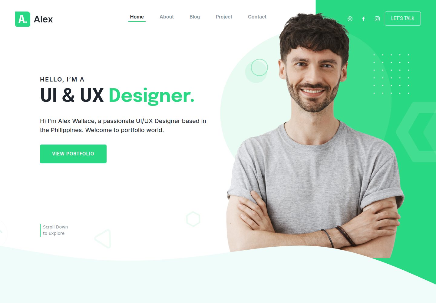 alex-personal-portofolio-html 网站模板截图