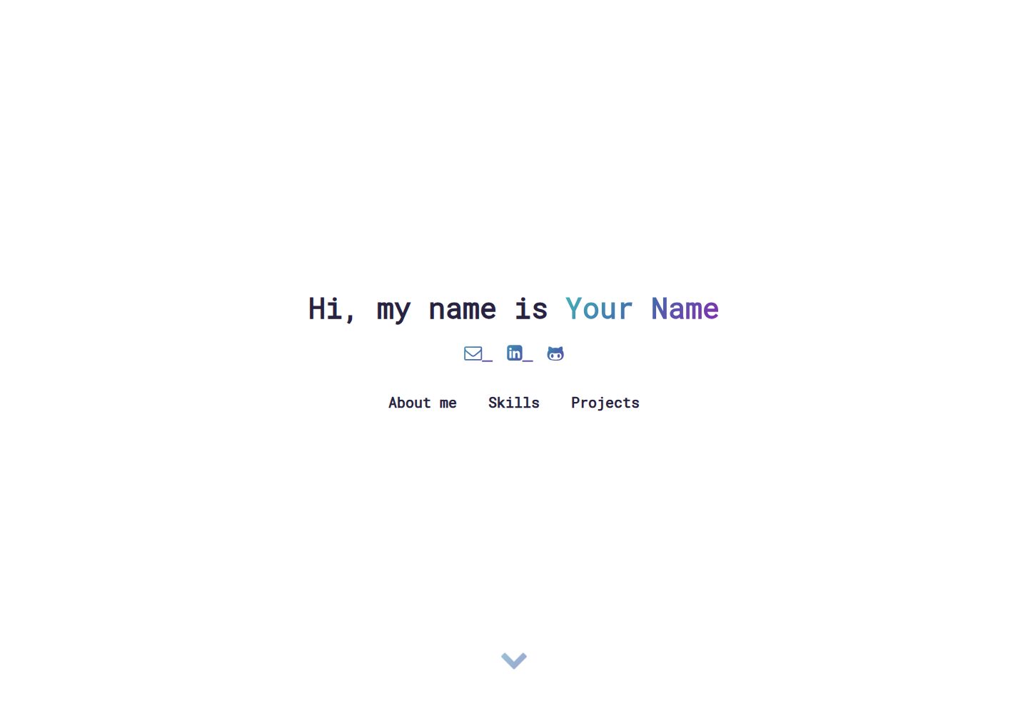 Portfolio 网站模板截图