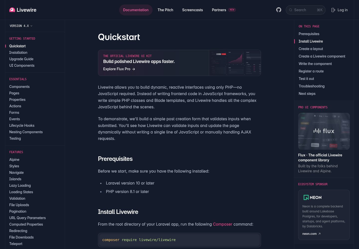 laravel-viltf-starter-kit 网站模板截图