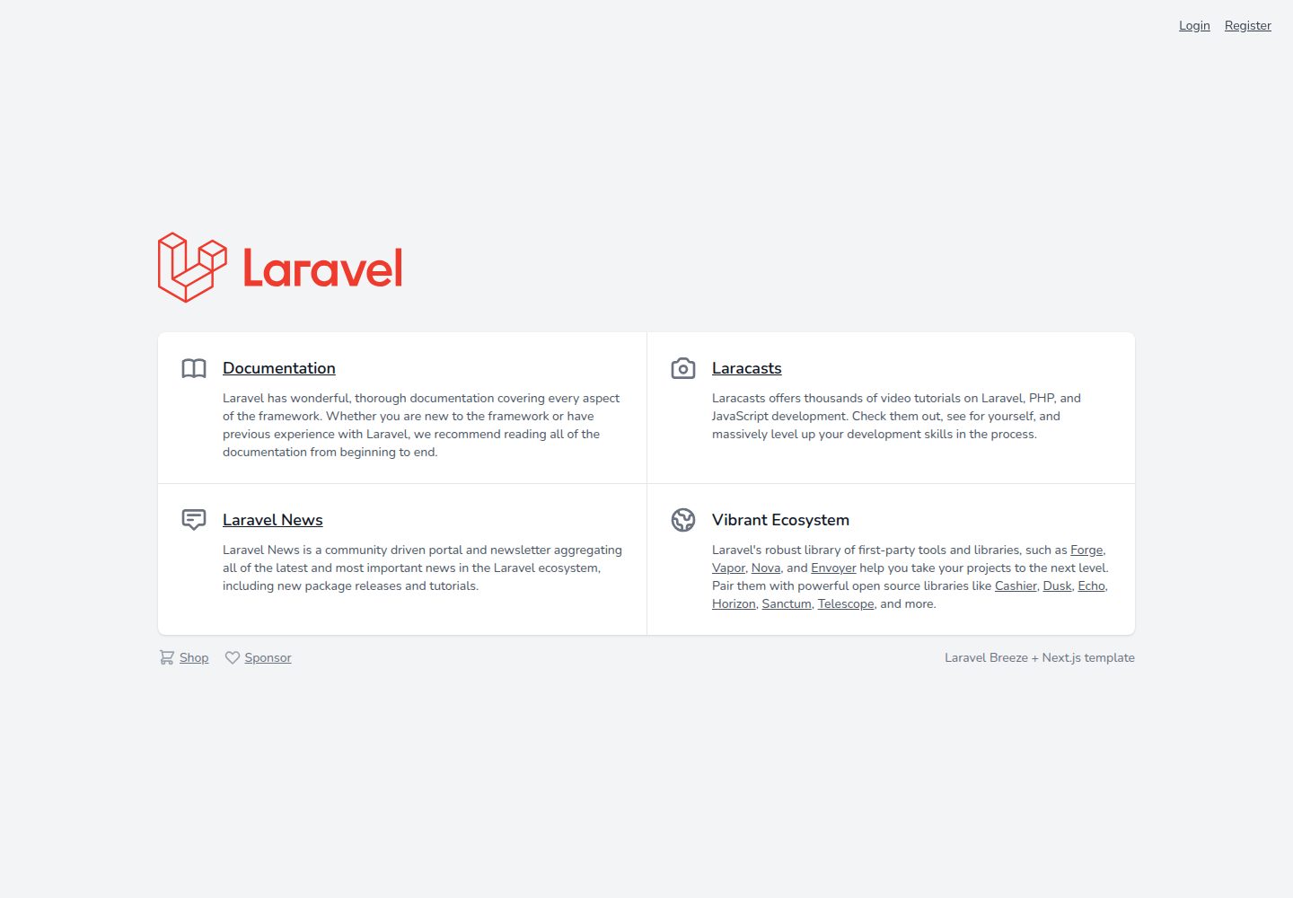next-lara-frontend 网站模板截图