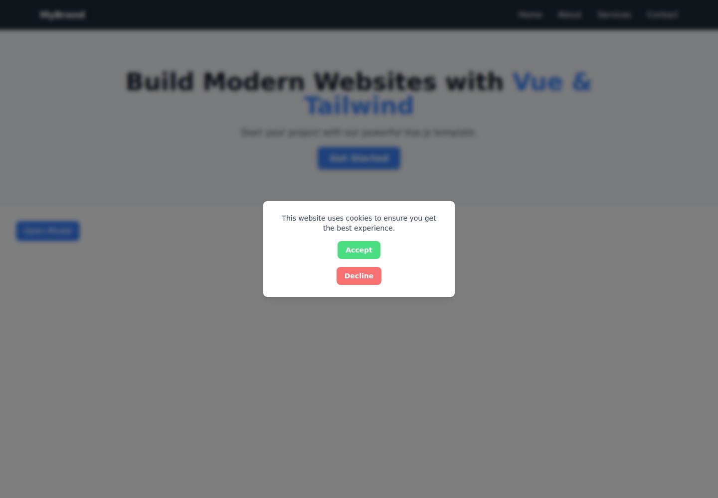 Vue-3-Template-Pack · Desktop homepage