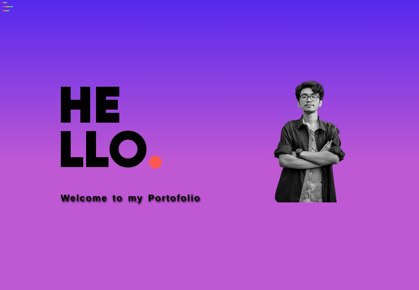 html-css-js-portofolio-template · Desktop homepage