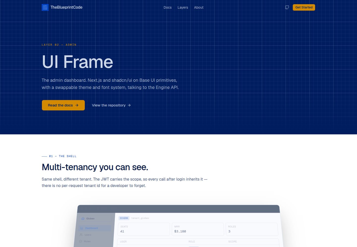 uiframe · Desktop homepage