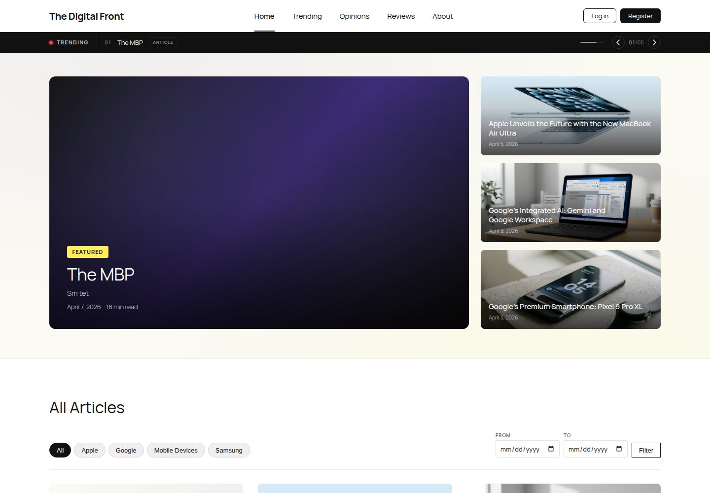 Project 网站模板截图