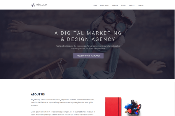 airspace-bootstrap 网站模板截图