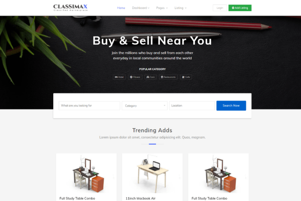 classimax-bootstrap 网站模板截图