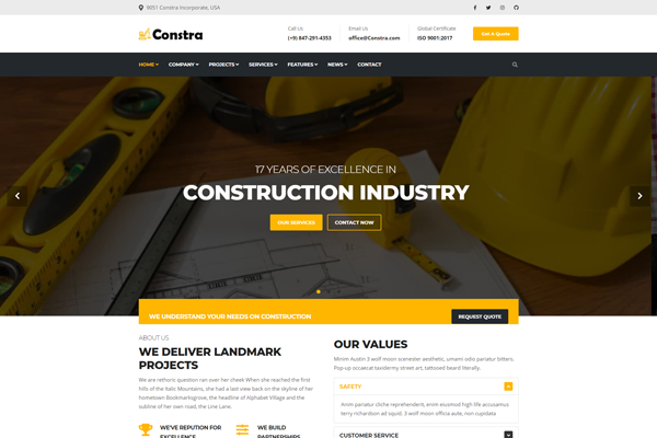 constra-bootstrap 网站模板截图