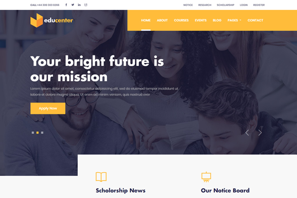 educenter-bootstrap 网站模板截图