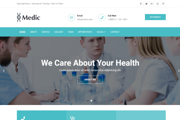 medic-bootstrap 网站模板截图