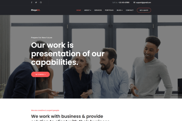 megakit-bootstrap 网站模板截图