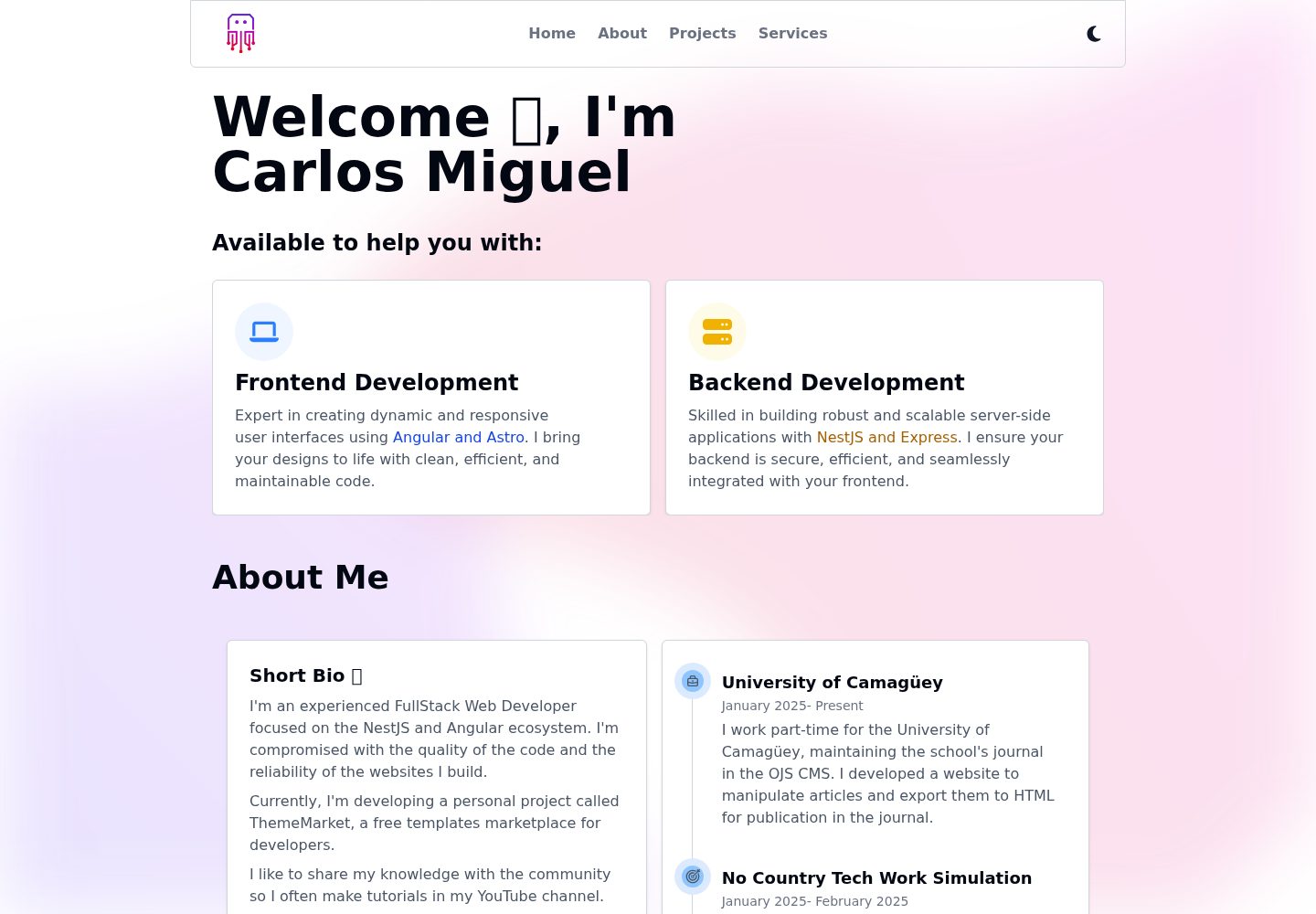 portfolio-demo-1 网站模板截图