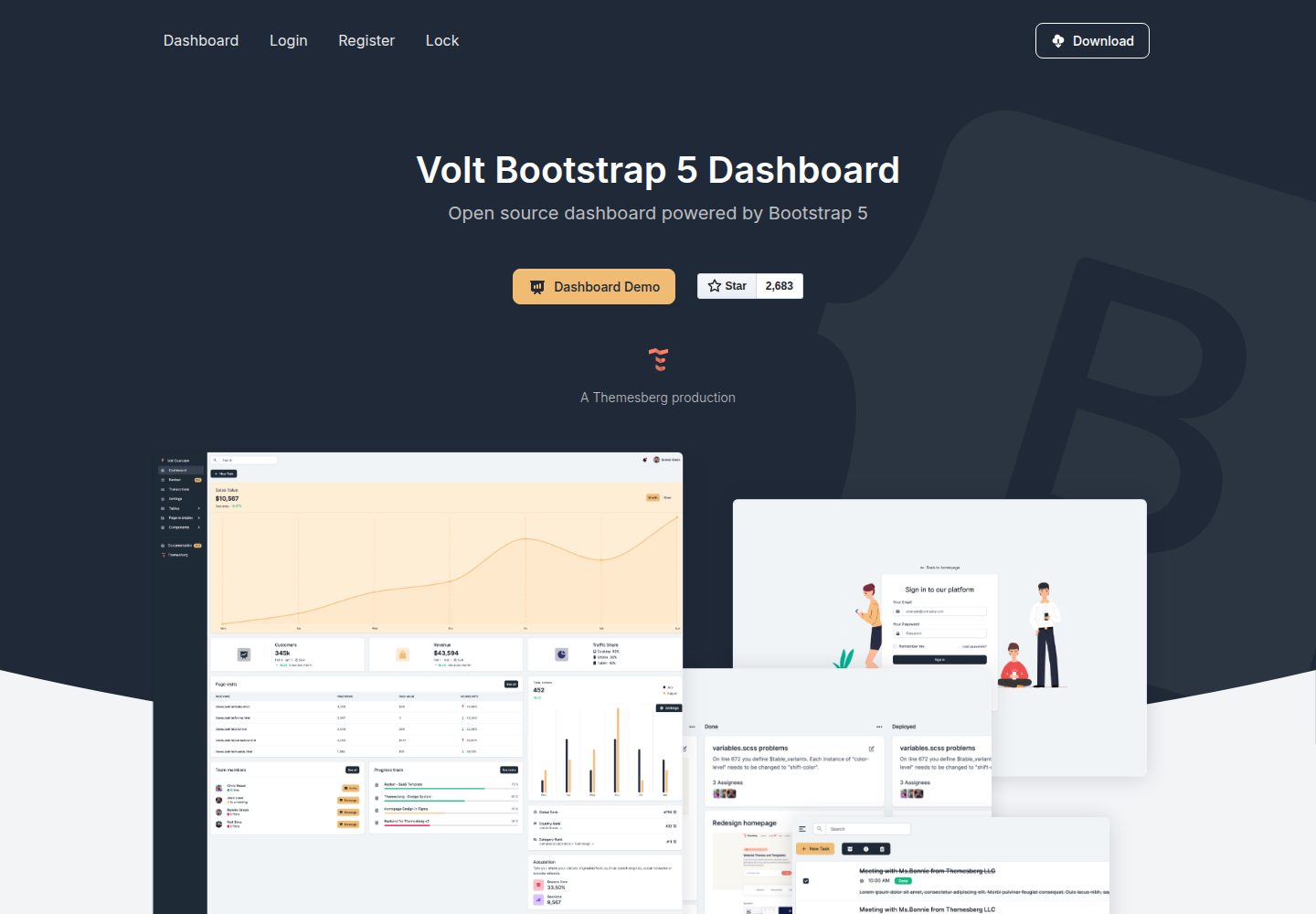 volt-bootstrap-5-dashboard 网站模板截图