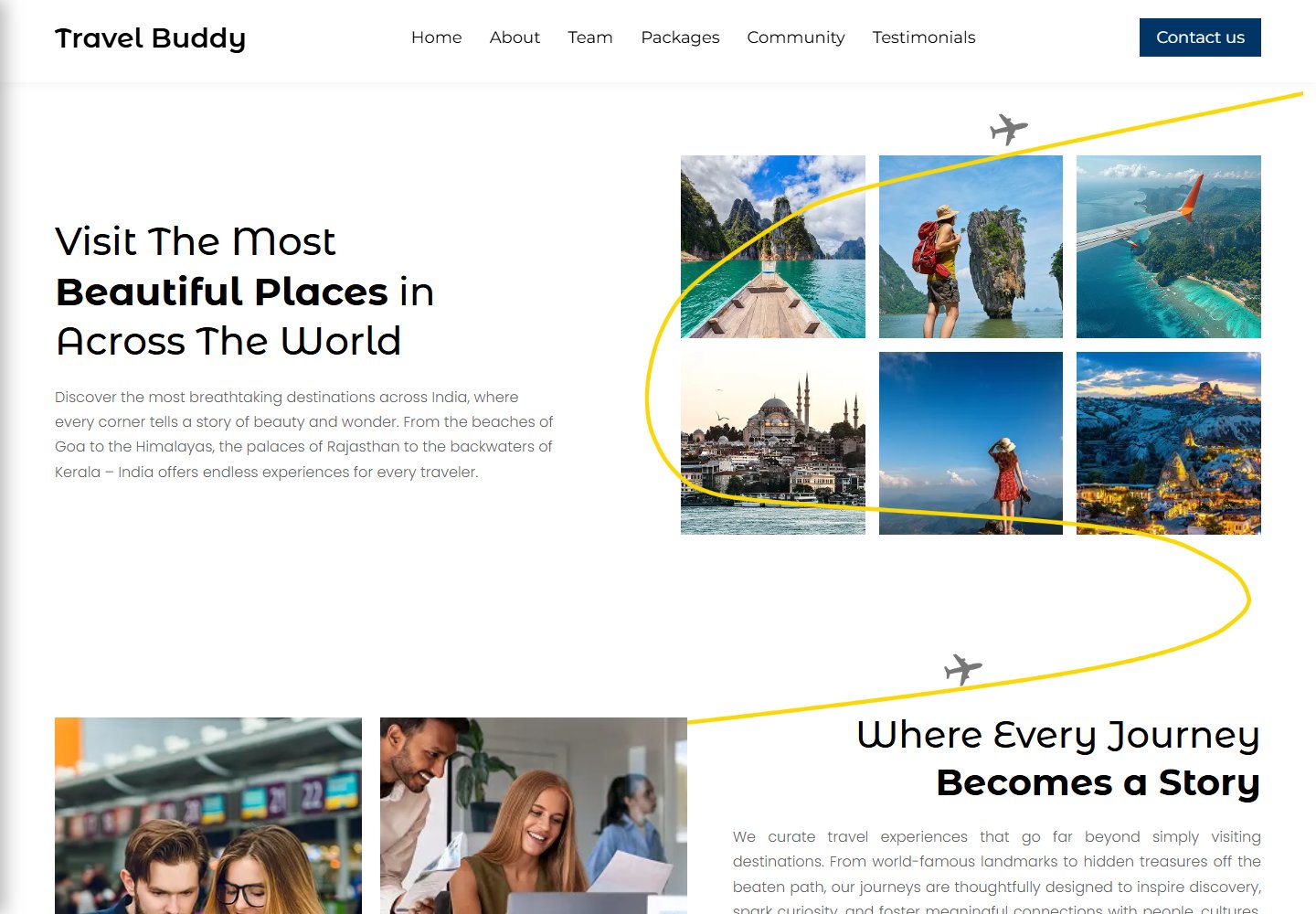 react-travel-company-website-temp · 桌面端首页