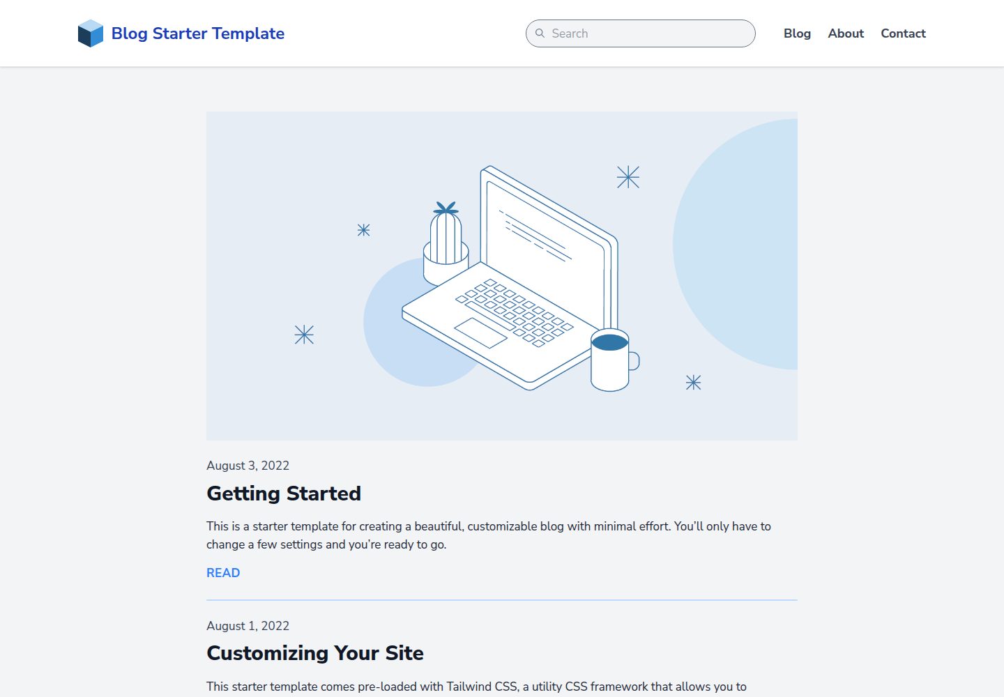 jigsaw-blog-template 网站模板截图