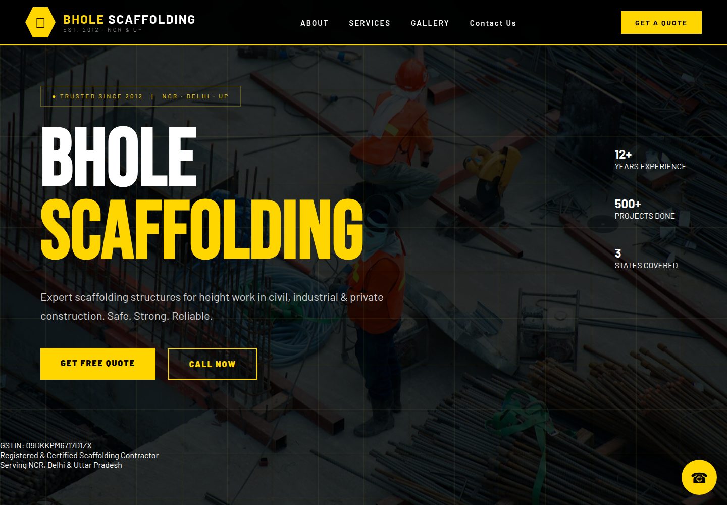 BHOLE-SCAFFOLDING 网站模板截图