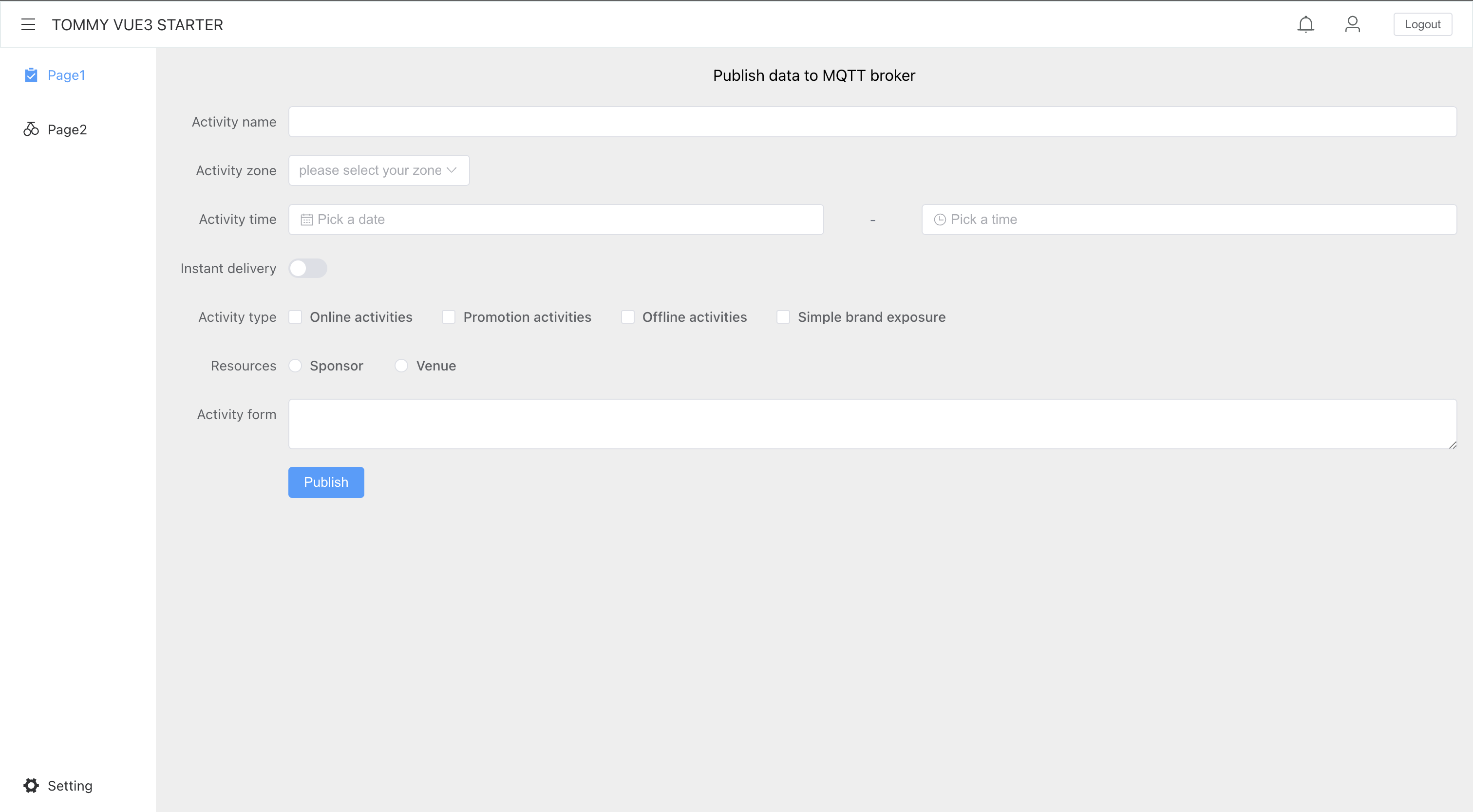 light-vue3-starter 网站模板截图