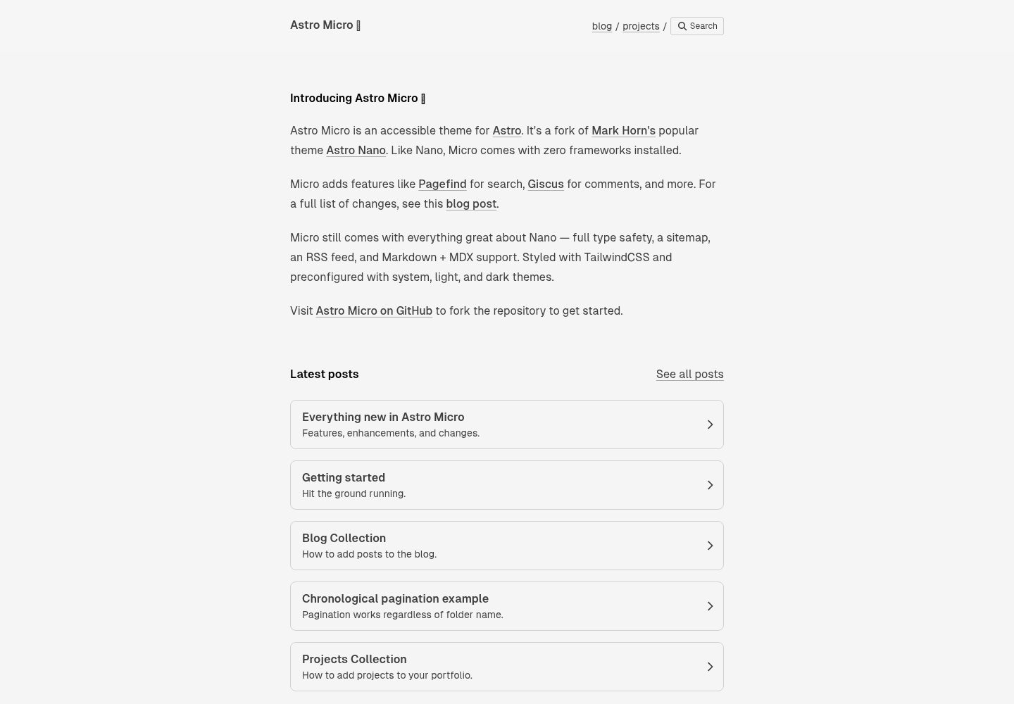 astro-micro 网站模板截图