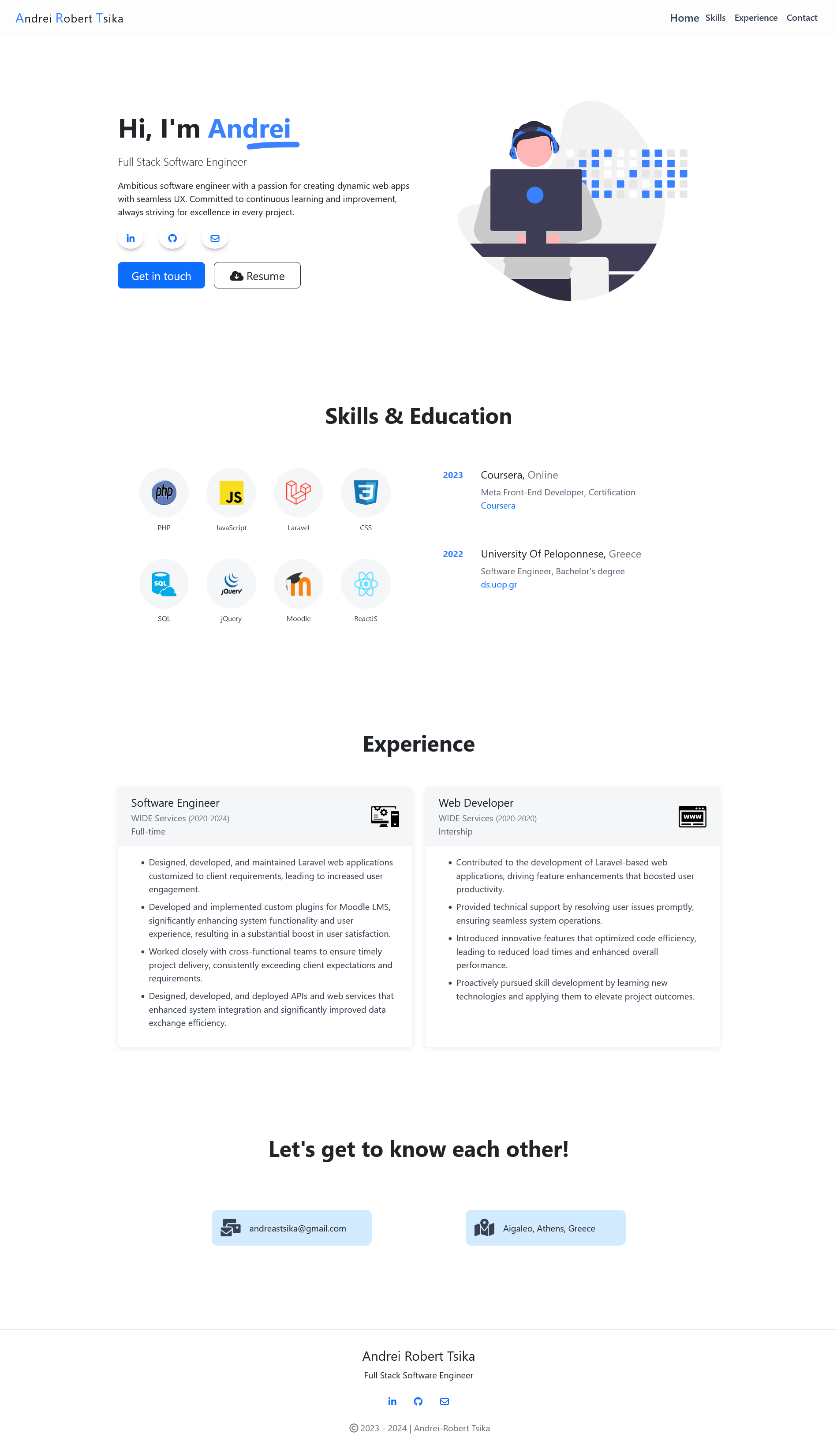 portfolio-template · Author preview