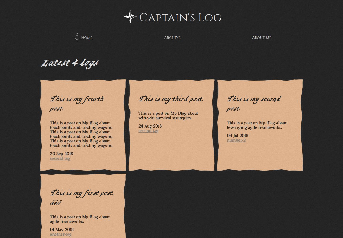 captains-log 网站模板截图
