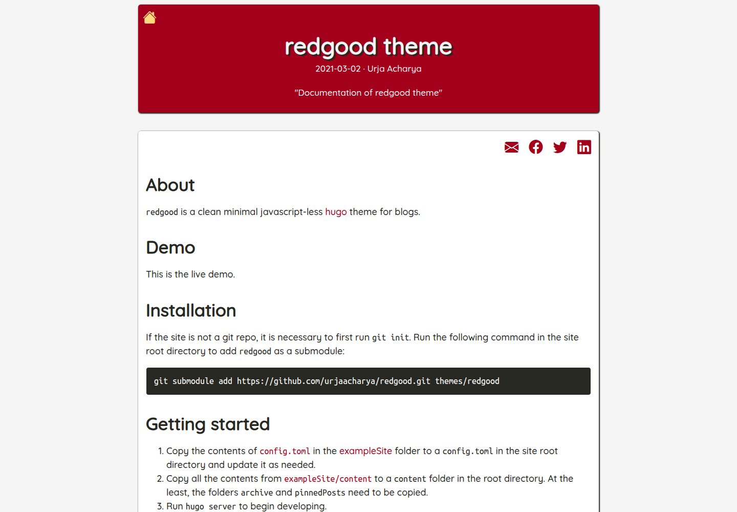 redgood 网站模板截图