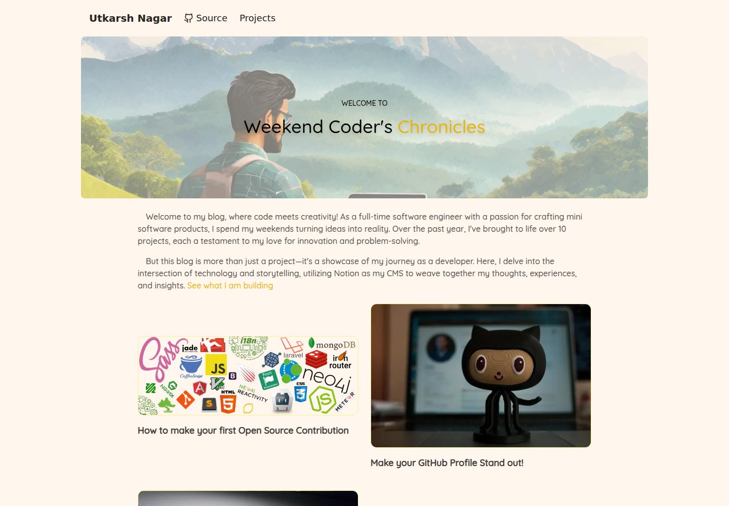notion-blog 网站模板截图