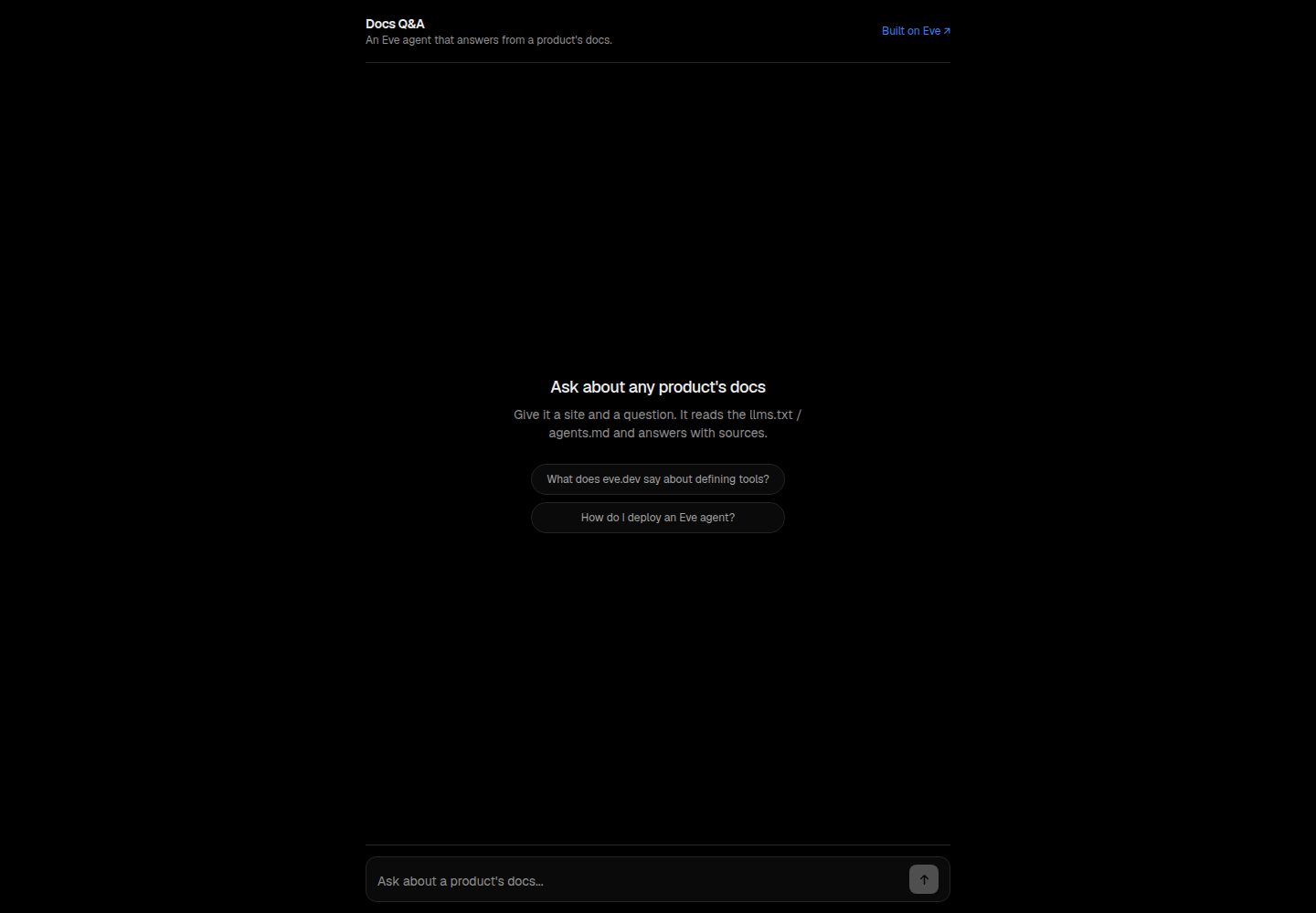 docs-qa · Desktop homepage