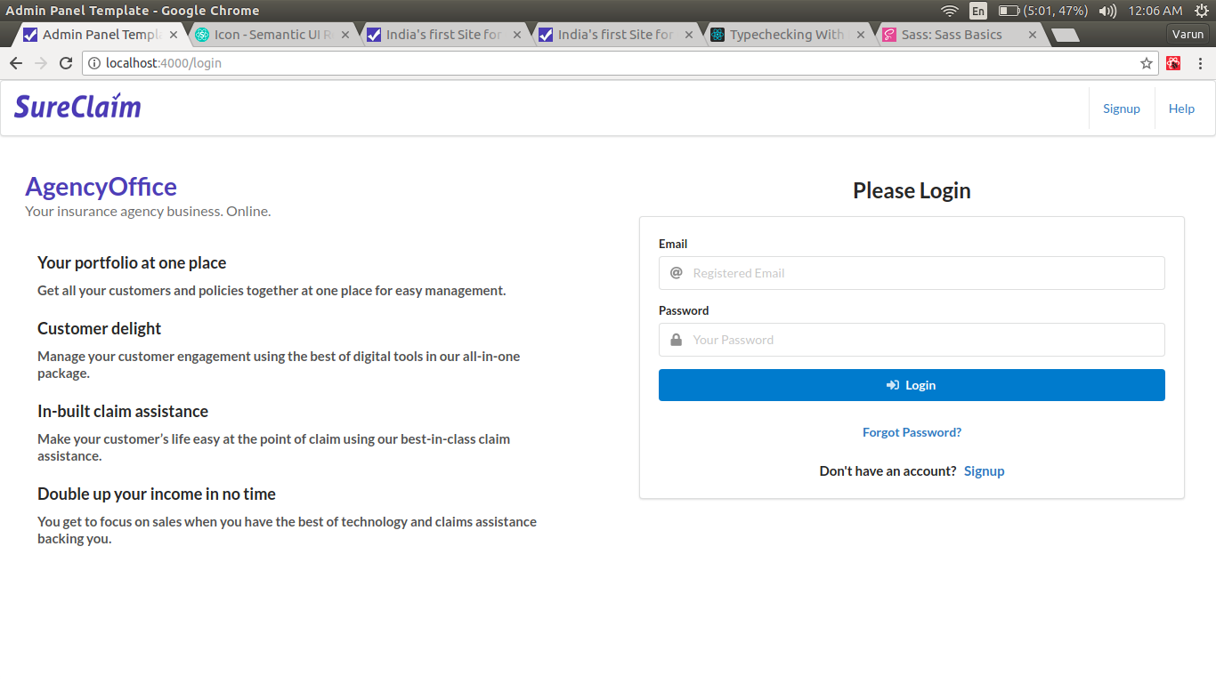 admin-panel-template-react 网站模板截图