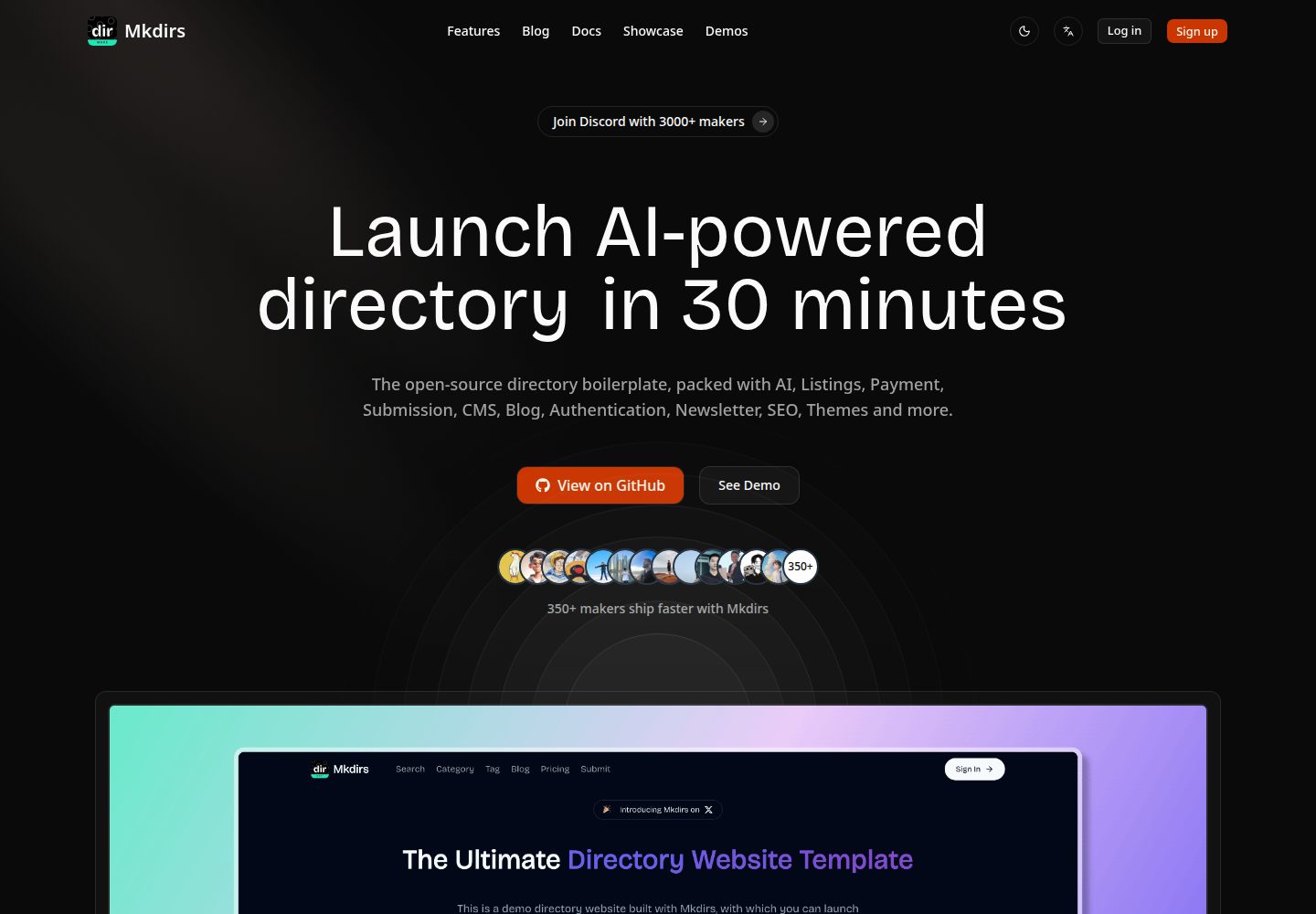 FindryAI 网站模板截图