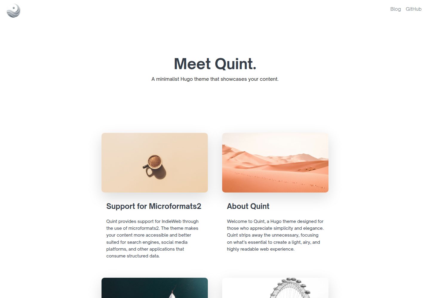hugo-theme-quint 网站模板截图