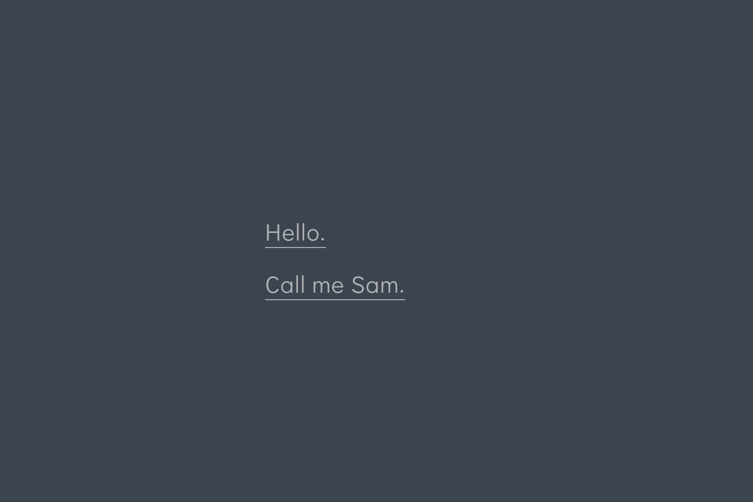 hugo-theme-sam 网站模板截图