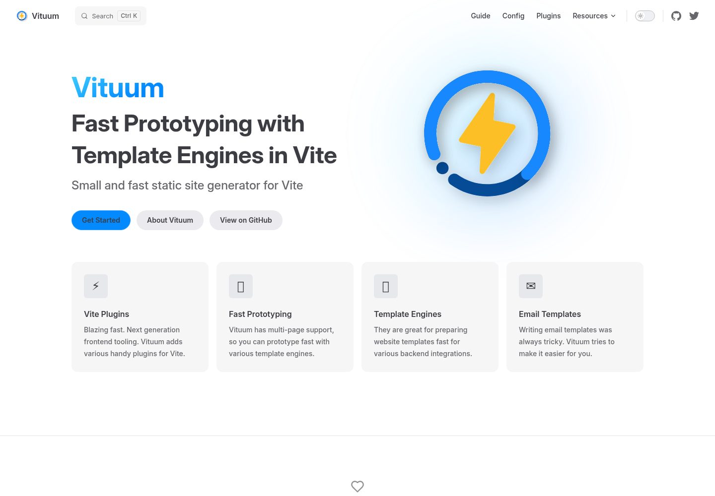 vituum 网站模板截图