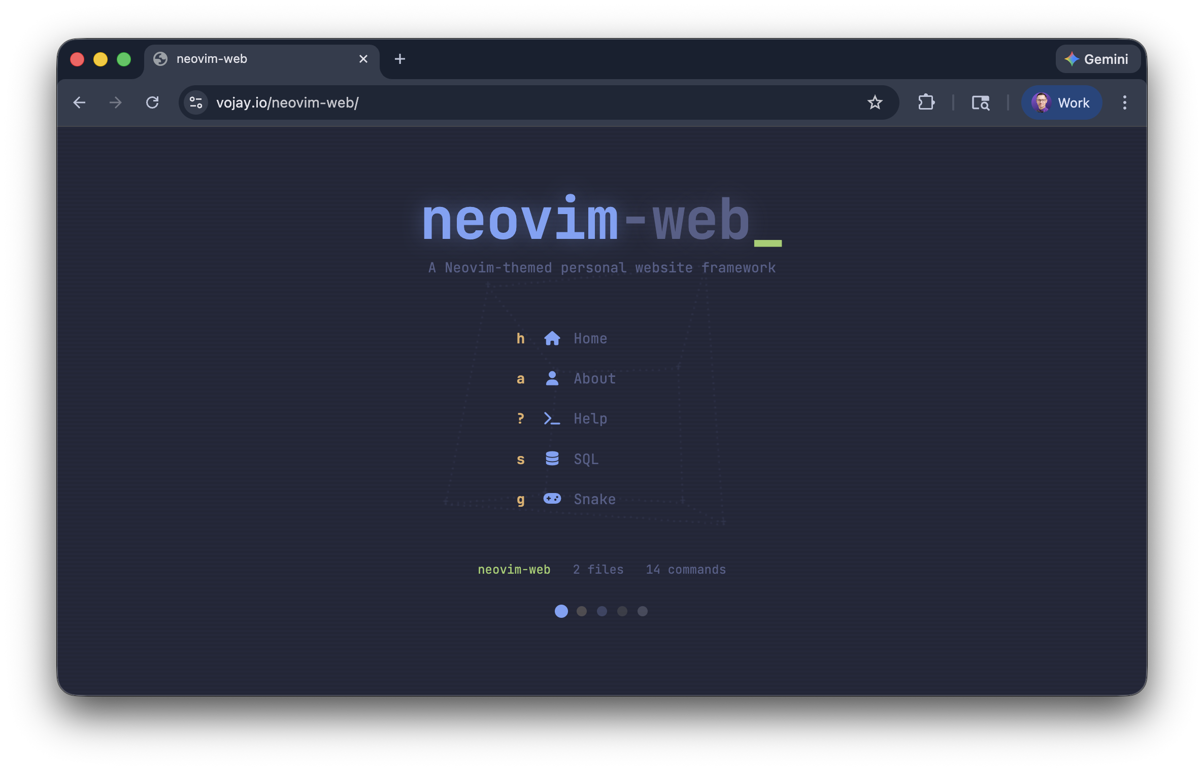 neovim-web 网站模板截图