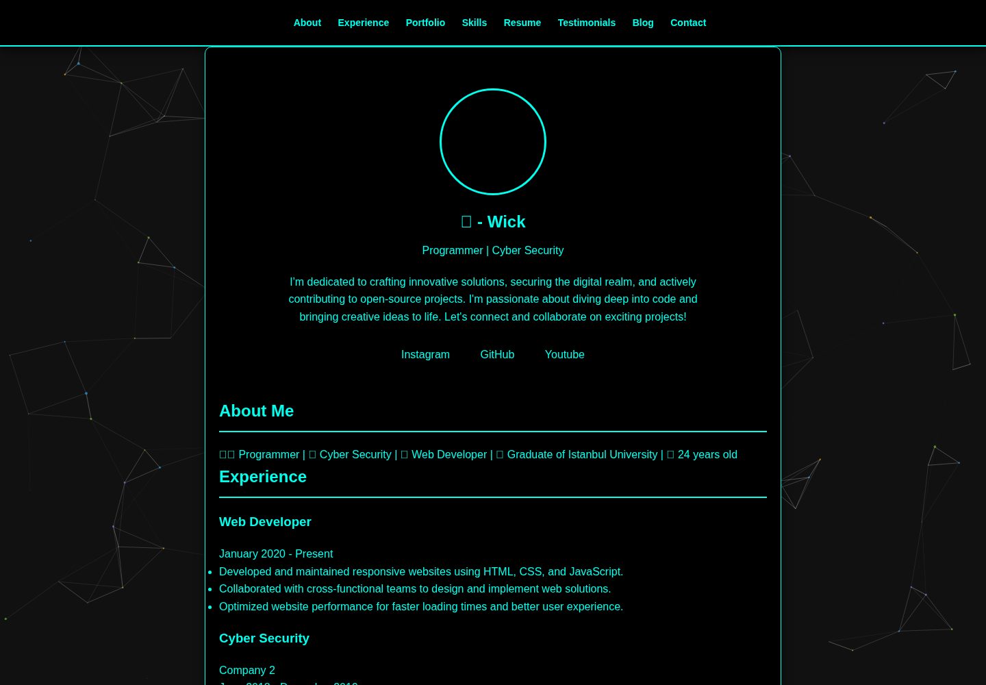 personal-website-template 网站模板截图