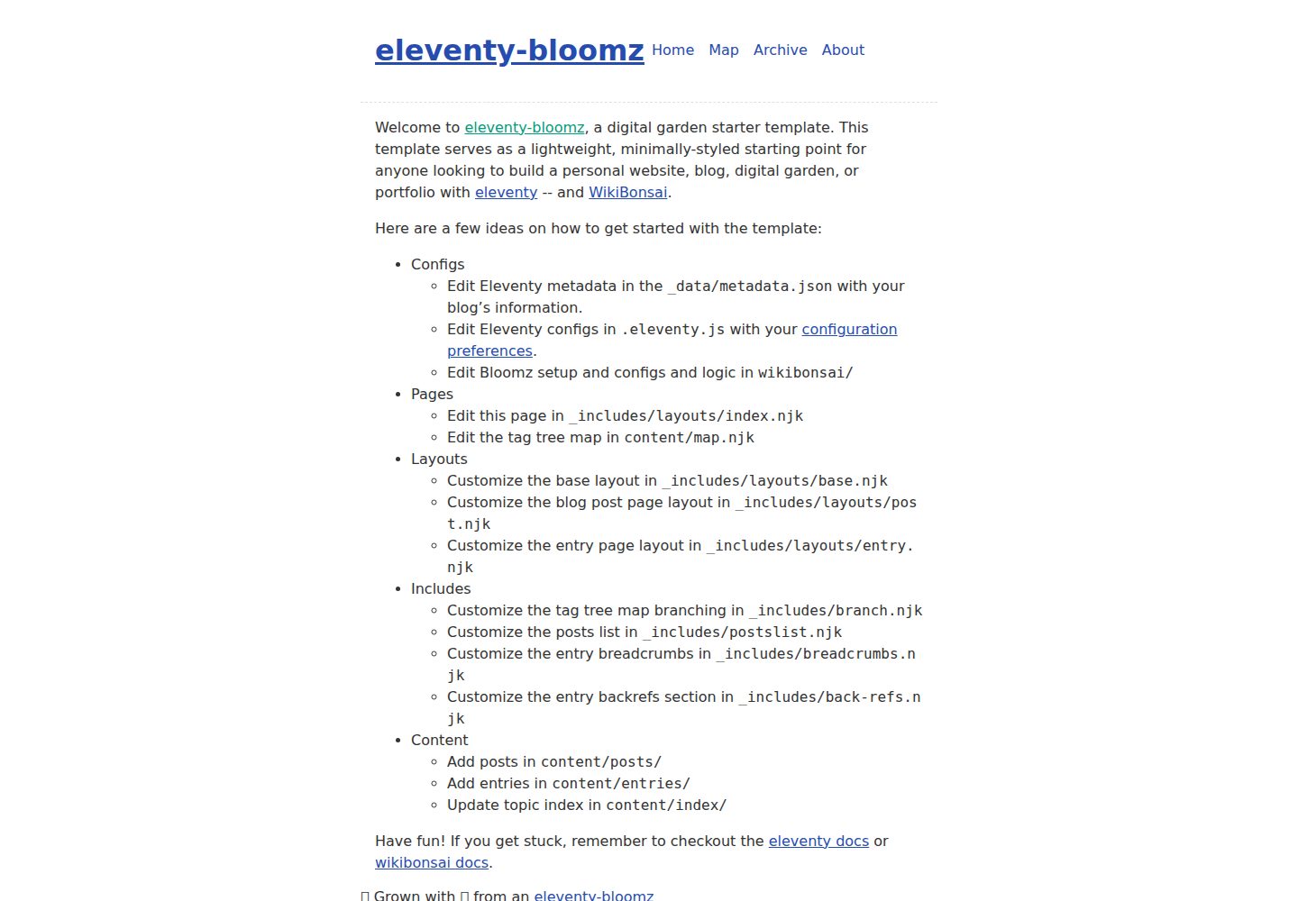 eleventy-bloomz 网站模板截图