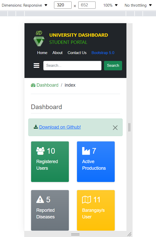 university-dashboard-bootstrap-5.0 网站模板截图