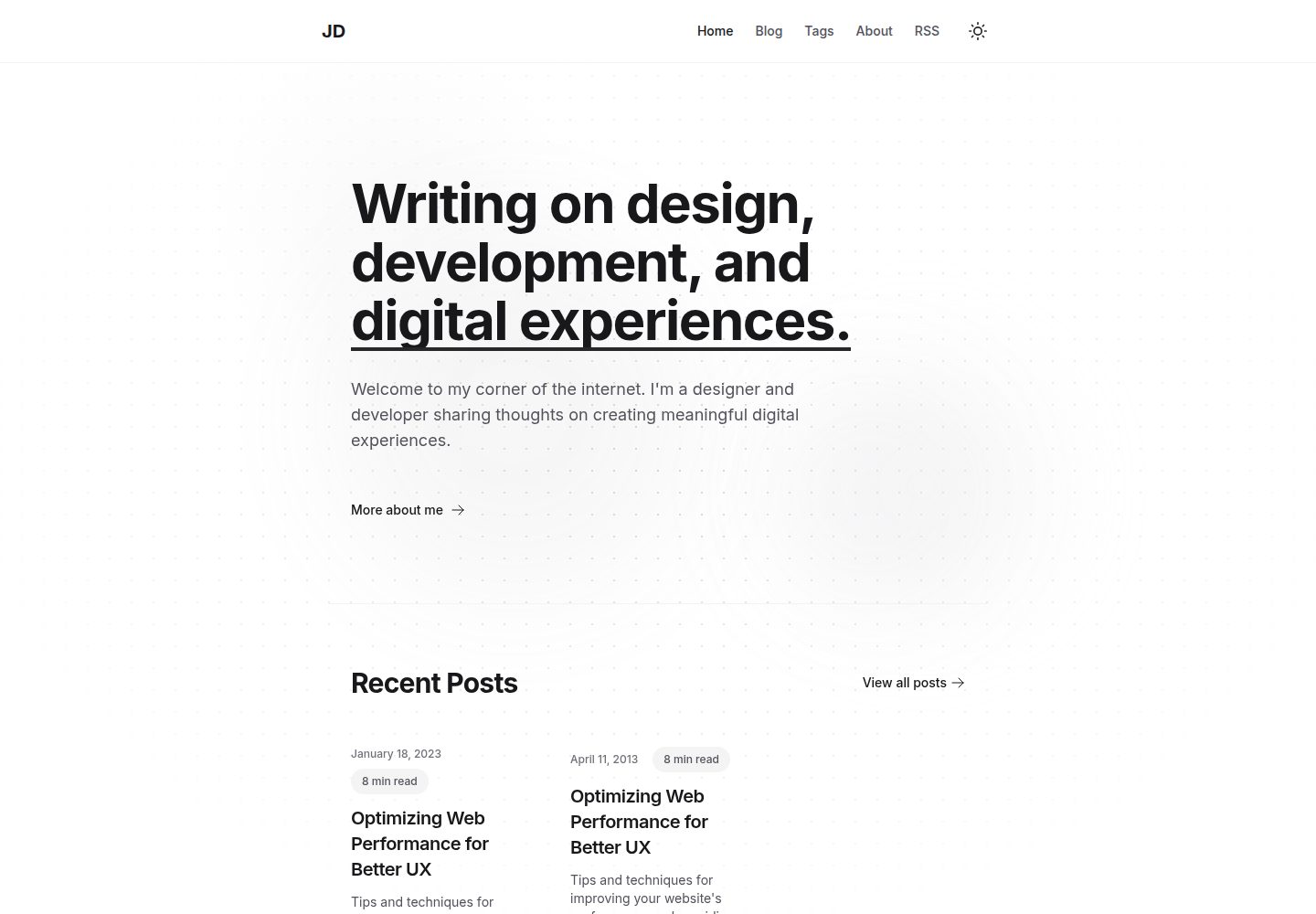 astro-blog 网站模板截图