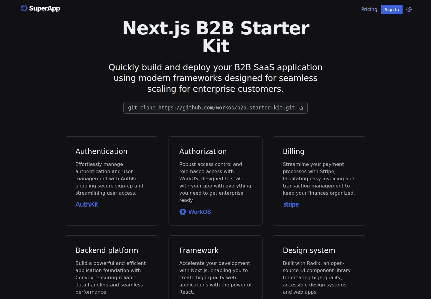 next-b2b-starter-kit 网站模板截图