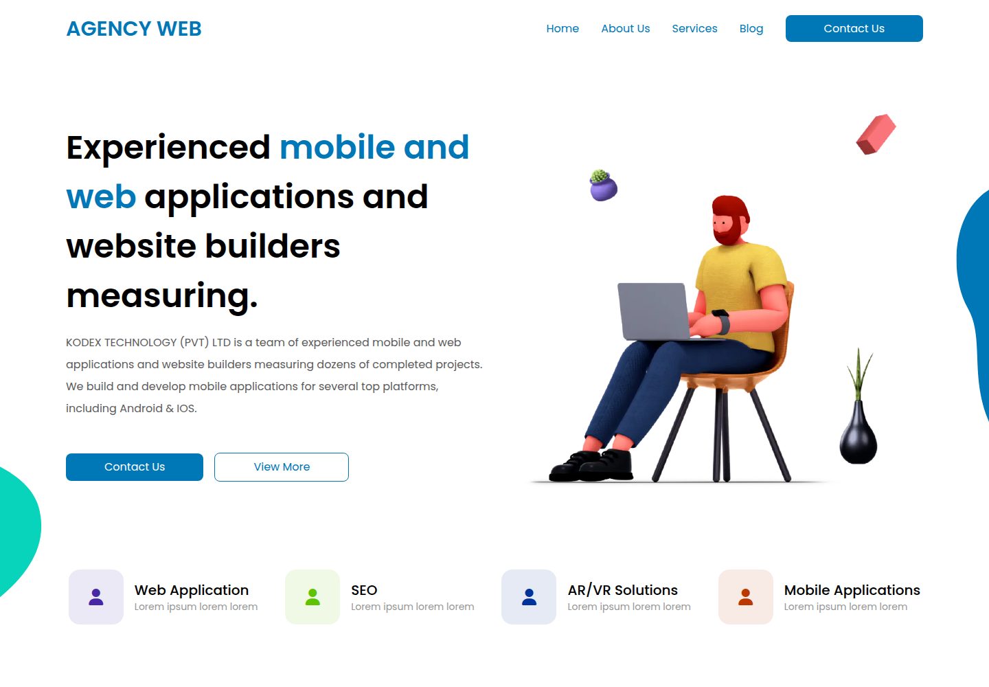 hugo-agency-web 网站模板截图
